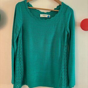 SPARROW (ANTHROPOLOGIE) 100% cotton crocheted sweater, size S